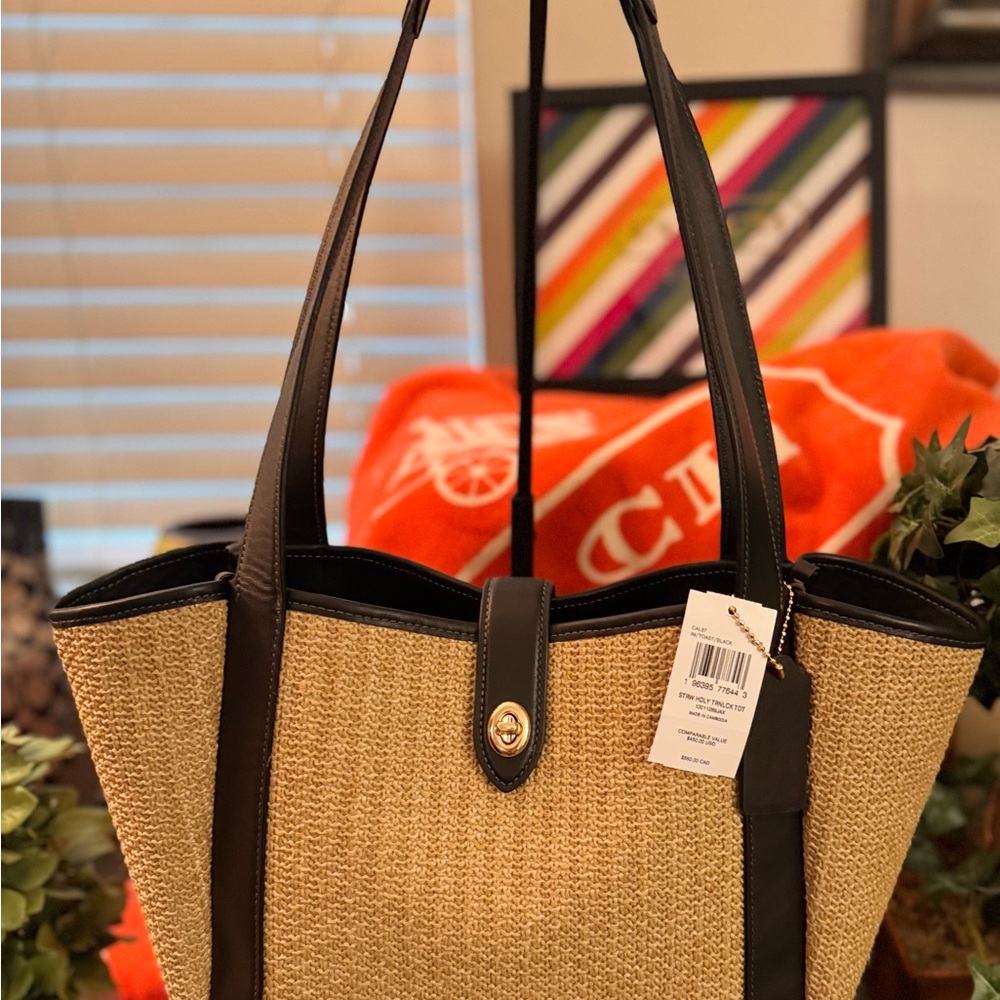Coach Straw “Hadley” Turncock Tote Bag NWT ***SOLD!!***